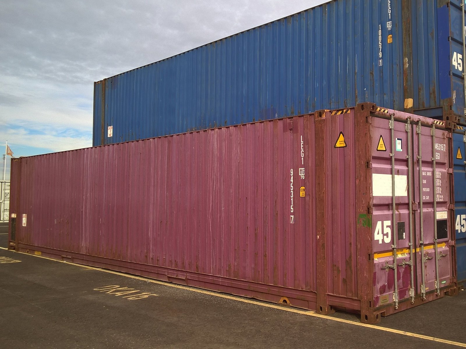 45ft High Cube Blue Shipping Container - Image 2